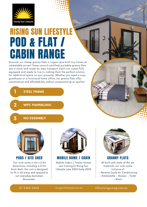 Discover Our 6m and 8.4m Granny Flat Range: Steel Frame and WPC Panel Construction